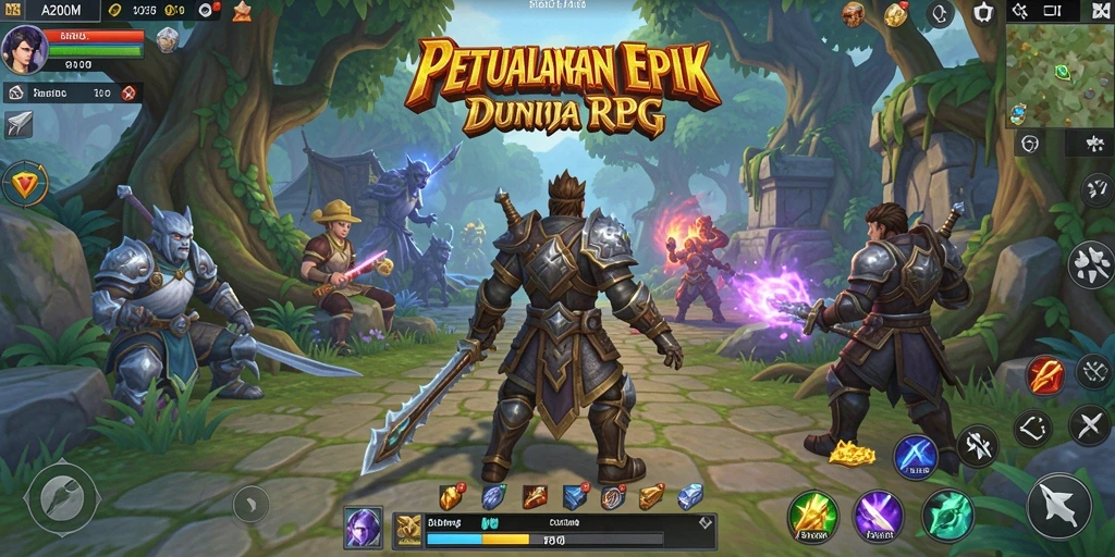 Tampilan menarik dari gameplay A200M yang penuh petualangan RPG.