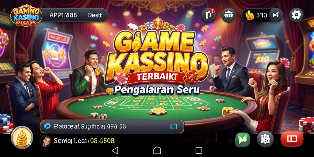 Screenshot menunjukkan gameplay seru di aplikasi Kasino API288.