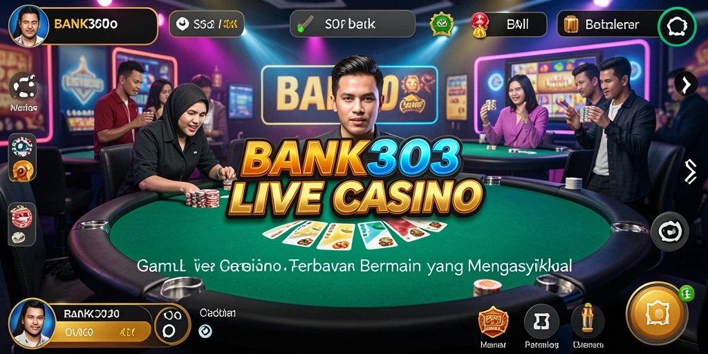 Tampilan gameplay Live Casino yang memukau dan interaktif.