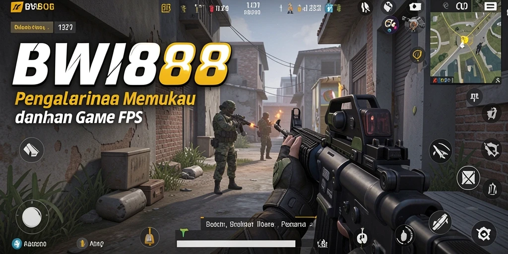 Screenshot menampilkan aksi intens di dalam game FPS BW888.