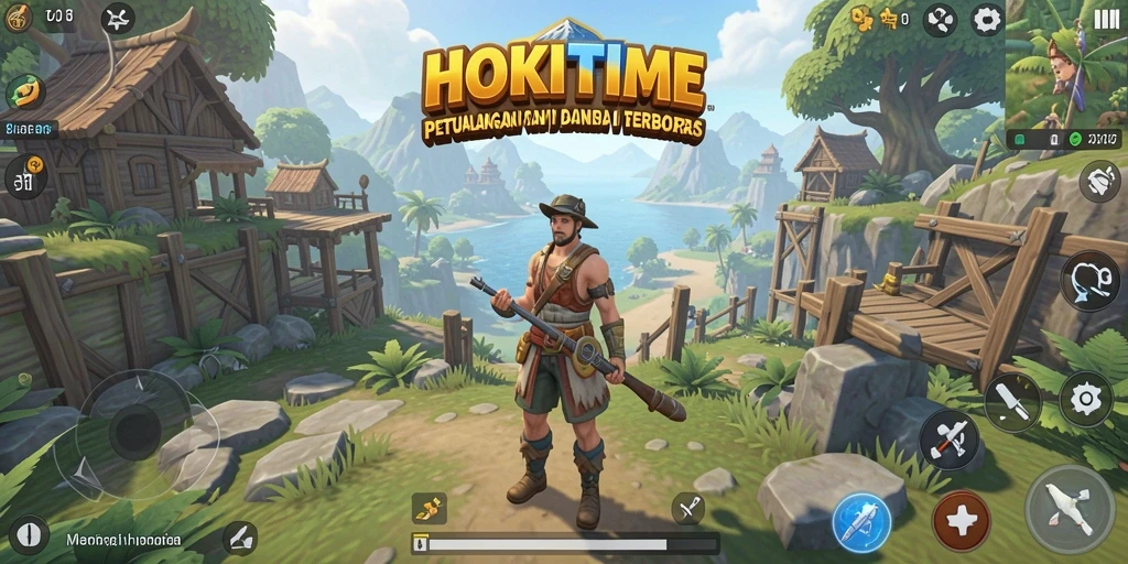 Screenshot gameplay HOKITIME menampilkan petualangan eksploratif yang seru.