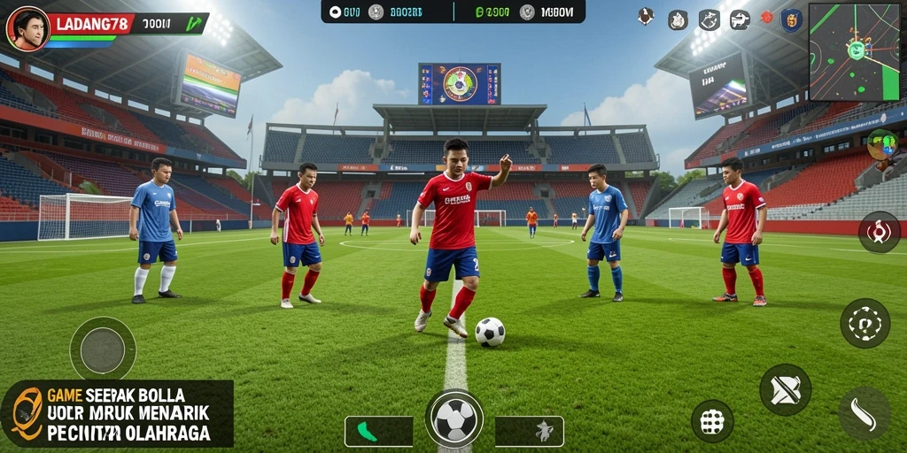 Tampilan gameplay <strong>LADANG78</strong> yang mendebarkan dan penuh aksi sepak bola.