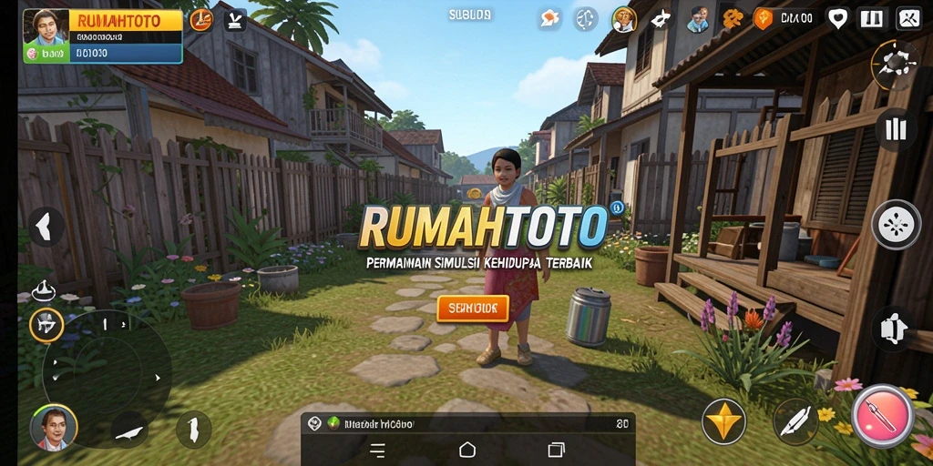 Tampilan gameplay RUMAHTOTO yang menakjubkan dan interaktif.