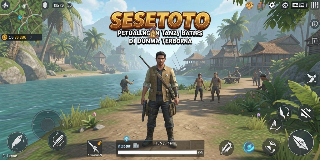 Tampilan gameplay SESETOTO yang menakjubkan dalam dunia terbuka.