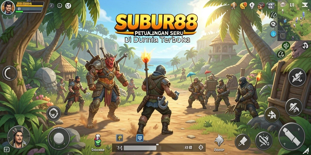Tampilan gameplay SUBUR88 yang menampilkan eksplorasi dunia terbuka yang luas.