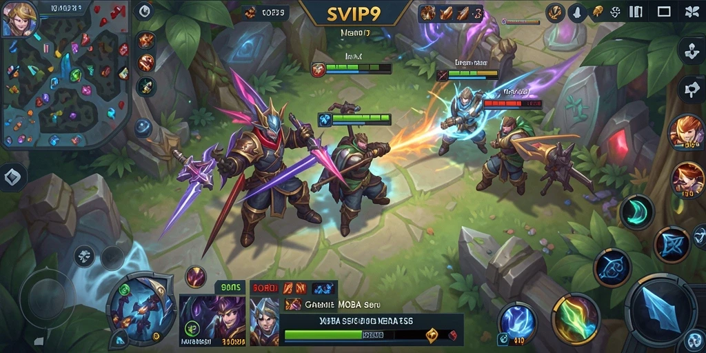 Gameplay seru dari SVIP9 dengan pertarungan epik.