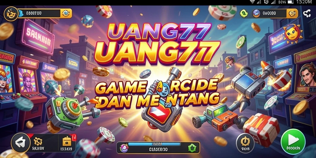 Tampilan gameplay UANG77 yang penuh warna dan menantang.
